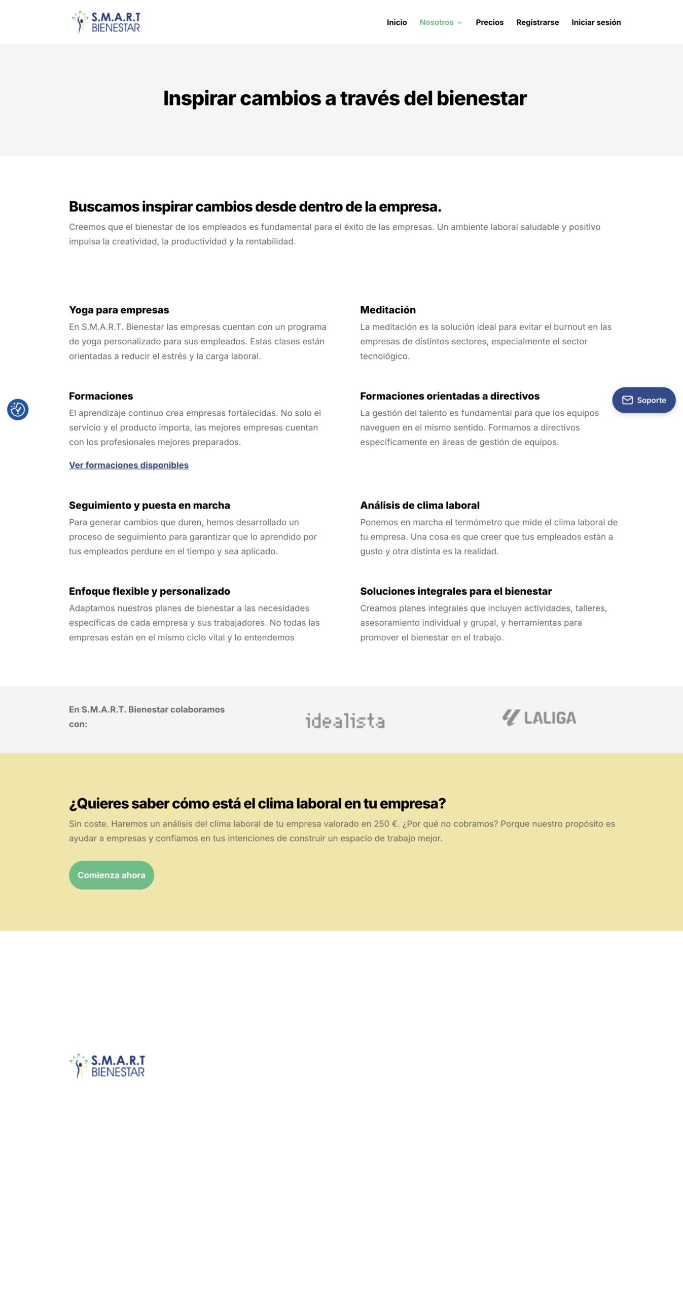 Dashboard de servicios para empleados