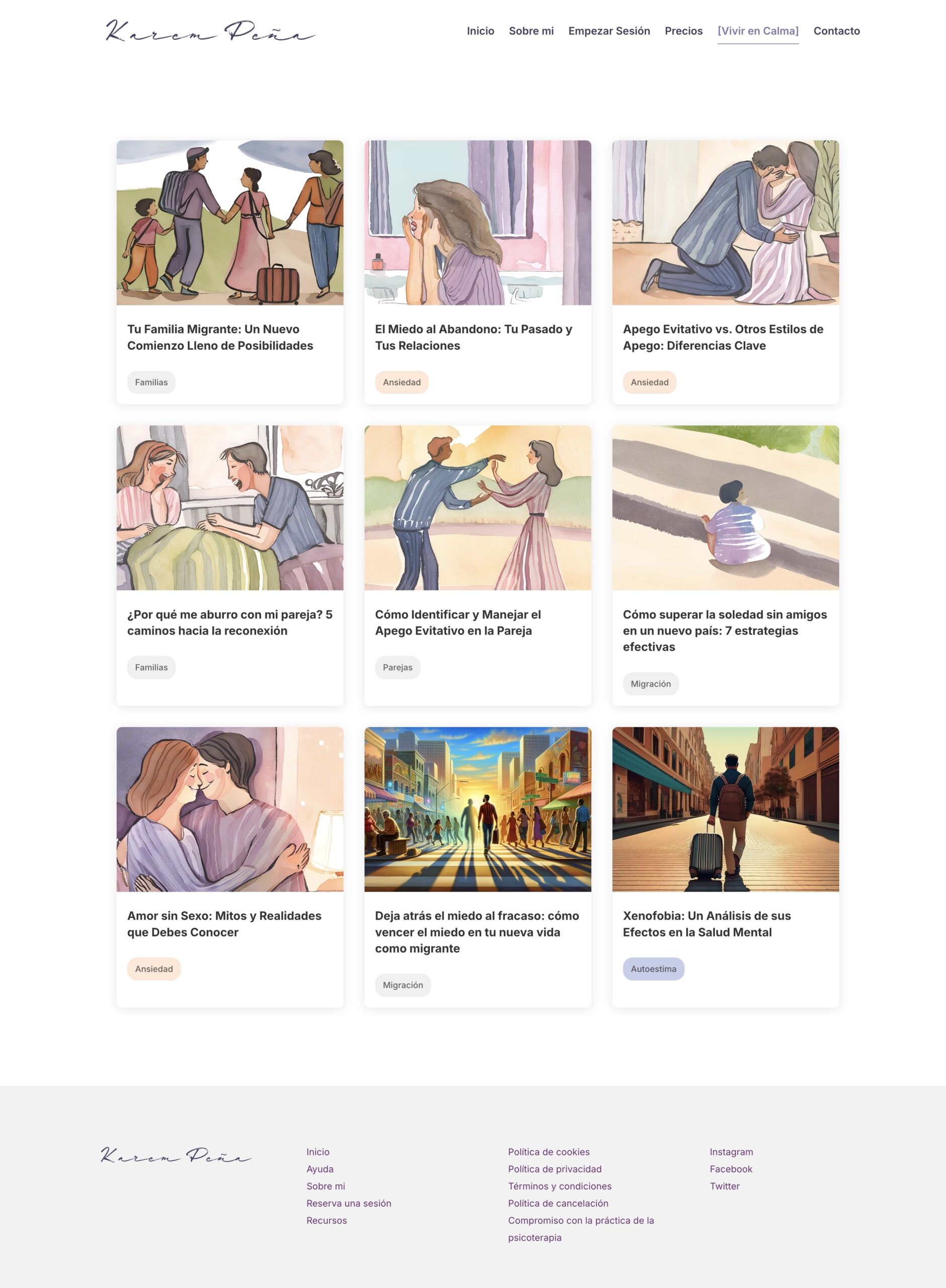 Artículo del blog sobre salud mental